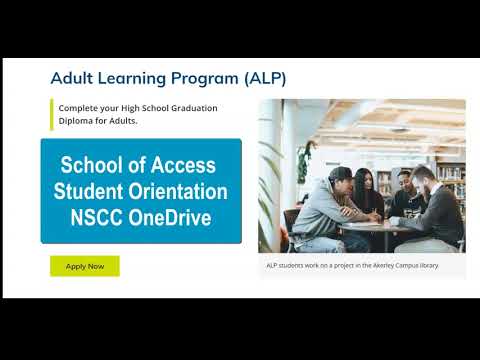 NSCC OneDrive - School of Access Orientation Course