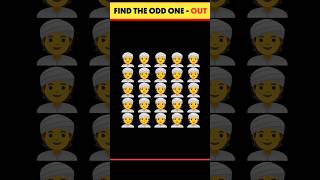 Emoji Odd One Out  Find Challenge💥💥 | Brain Site | #shorts