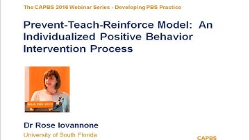 Prevent Teach Reinforcement PTR, A school model for individualized Positive Behavior Support