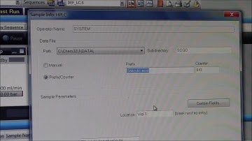 HPLC Tutorial 2  Computer Set up prior to running a sample