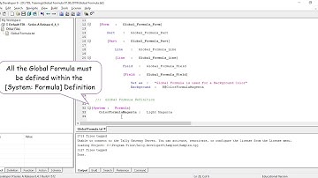 Usage of Global Formula in TDL