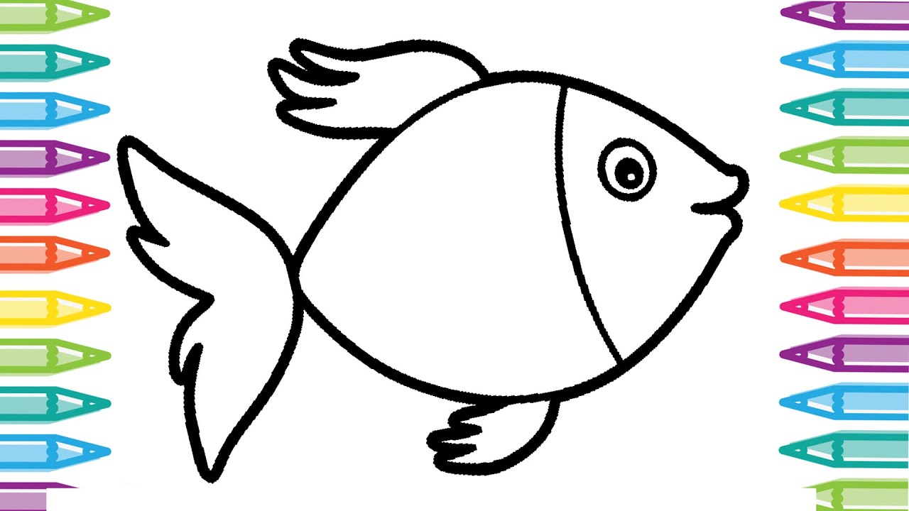 Fische Ausmalbilder 1 Fische Malen Fur Kinder Einfach Zeichnen Fische Lernen Fur Kinder Youtube