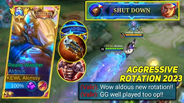 ALDOUS NEW AGGRESSIVE ROTATION! BRUTAL DAMAGE TOO OVERPOWERED! ALDOUS BEST BUILD 2023 - MLBB