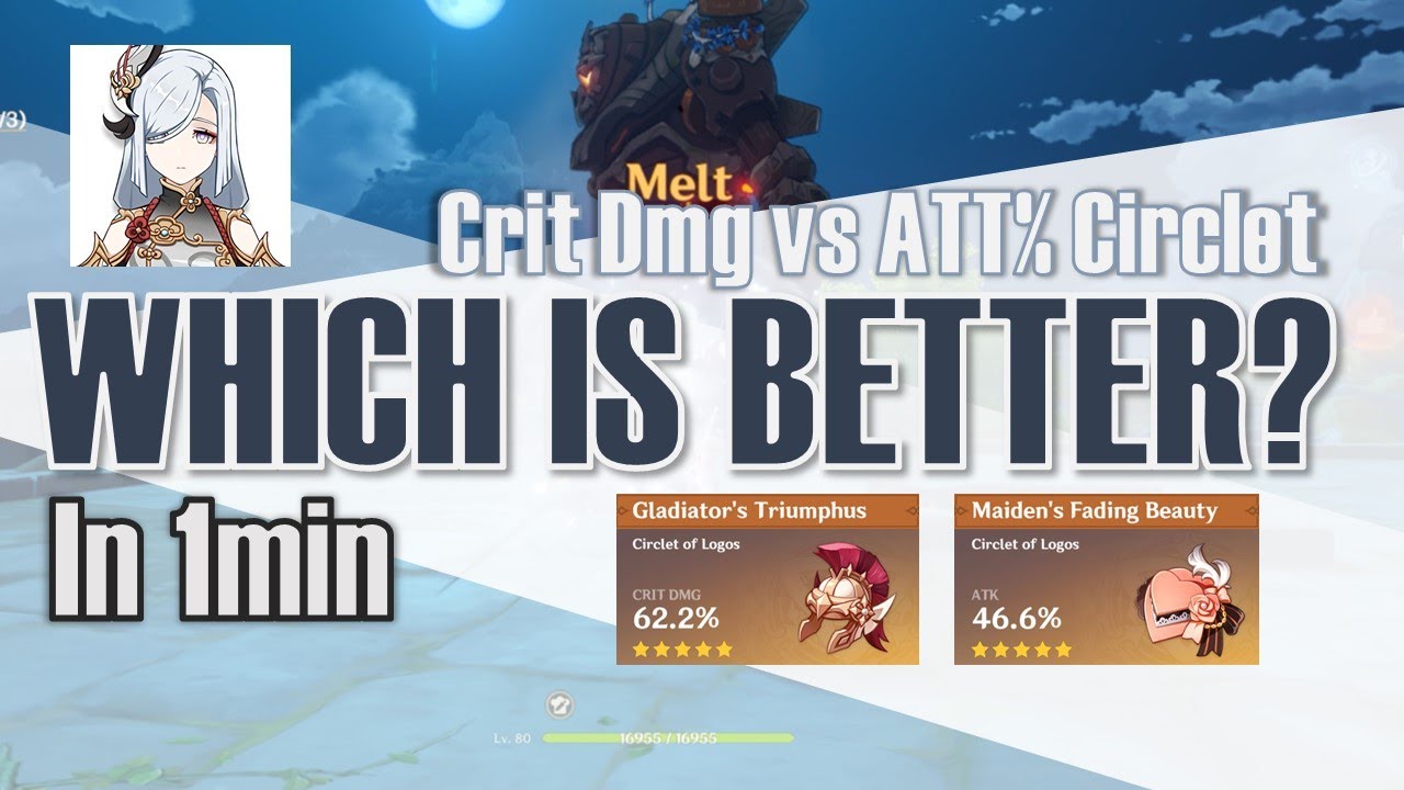 Which Circlet for Shen He? | ATT% vs Crit Damage | ShenHe Artifact Build