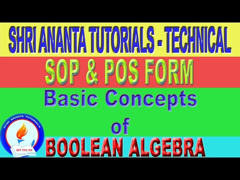 SOP & POS form of a Boolean Function | Shri Ananta Tutorials | ENGLISH ...