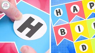 DIY Banner | Happy Birthday Banner Printable (Customizable Letters!)
