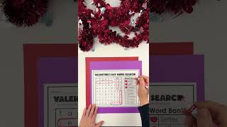 Valentines Day word search puzzle for kids #kidslearning #valentinesday #wordsearch #puzzlesforkids