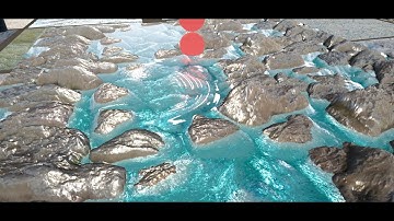 InfiniSPLAT shadergraph parallax mapping, dynamic ripples & flow map water refraction of ground