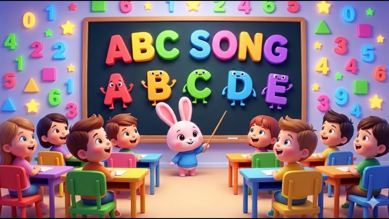 ABC Song for Kids | Learn the ABCs with Cute Pink Bunny | Fun Alphabet 3D Cartoon Video for Toddlers