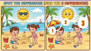 3 फरक शोधा 🧠 | Find the Difference | Kids Brain Game Marathi | Puzzle Challenge Part - 2