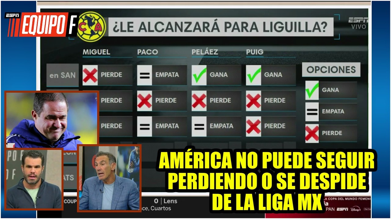 ¿LE ALCANZARÁ al AMÉRICA para llegar a LIGUILLA? El calendario NO PERDONA | Equipo F
