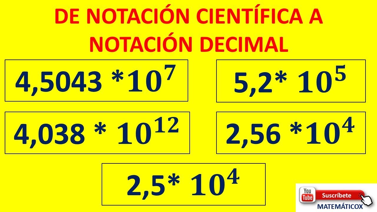 545 DE NOTACIÓN CIENTÍFICA A DECIMAL: 4.5043 *10^7 ; 4038*10^12 ; 5.2