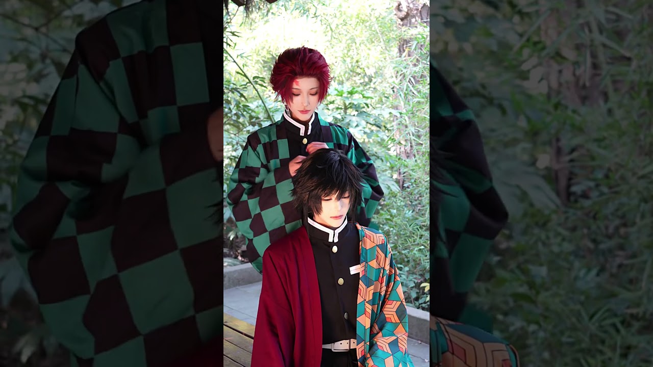Giyu & Tanjiro😊 #anime #game #fyp #kimetsunoyaiba #demonslayer #tanjiro #cosplay #cosplayer #girl