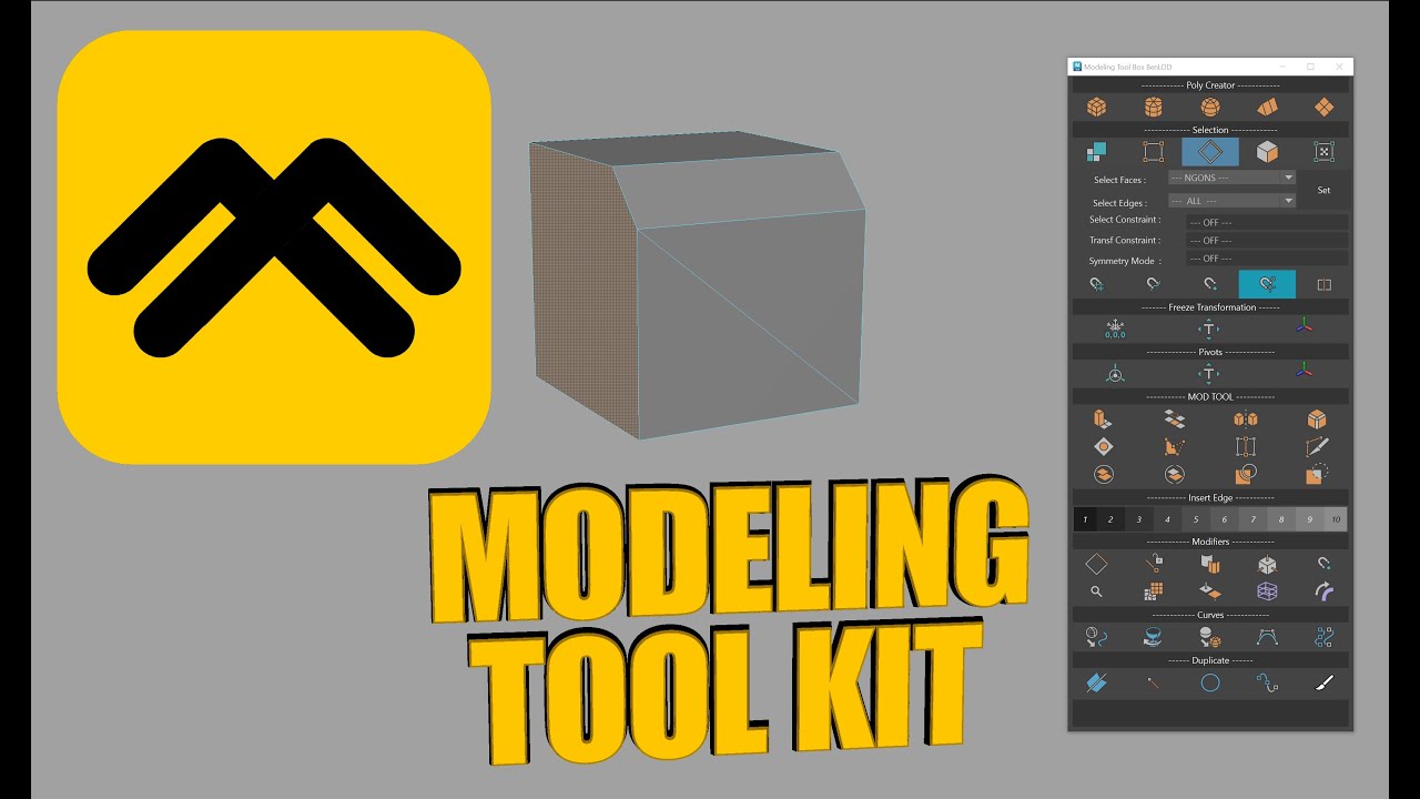Modeling ToolKit - V 1.5.0 - 3D Scripting Tool ( for Maya ) - YouTube