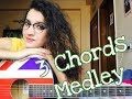 Bollywood Songs Medley on 3 chords / female guitar cover - Jannat Khan