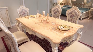 Bàn ăn Tân Cổ Điển Nhập Khẩu GA8806H | Nội Thất Gia Khánh