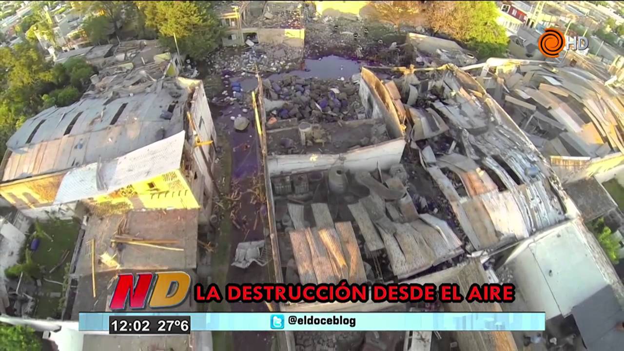 Impresionantes imágenes de la zona en la que explotó un depósito en Córdoba
