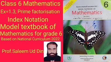 class 6th(math),unit=1,ex=1.3 (complete),index notation, prime factorization,national curriculum2022