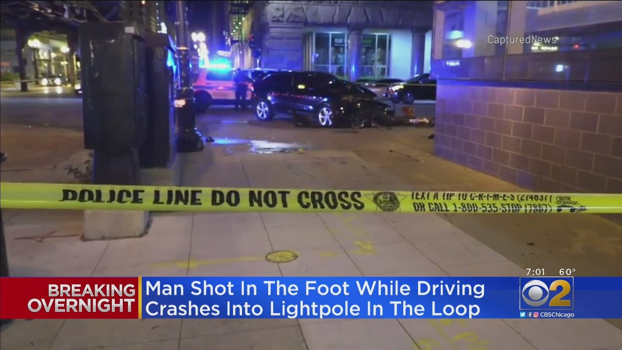 Driver Shot In Loop Crashes Into Light Pole - YouTube