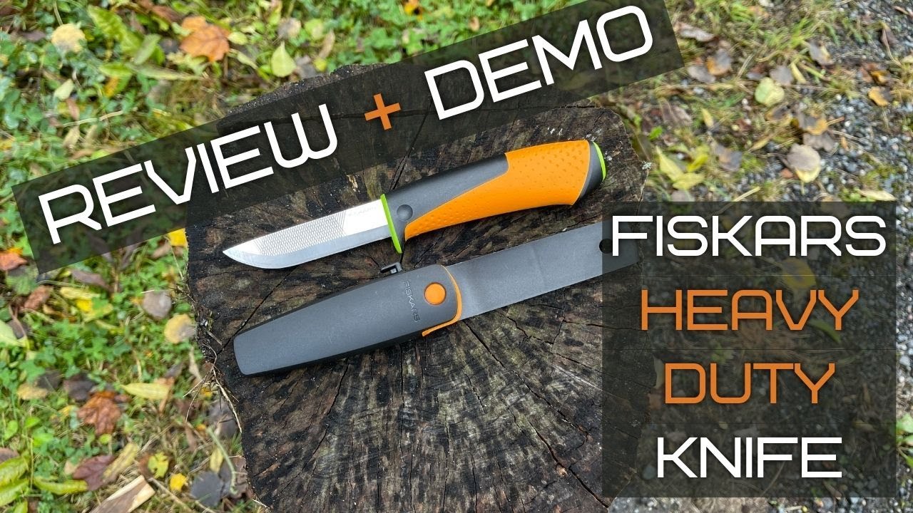 Review and Demo of Fiskars Heavy Duty Knife