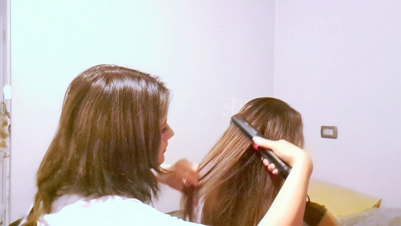 АСМР-выпрямление волос и прическа с различными аксессуарами (без разговоров, реальный человек)