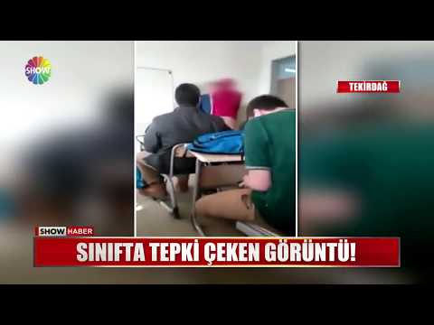 Sınıfta tepki çeken görüntü!