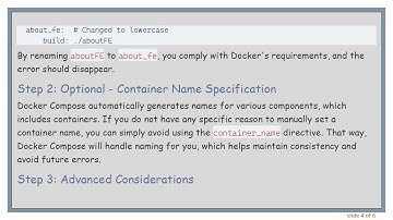 Resolve Invalid Reference Format Error in Docker