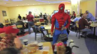 Spider-Man, other superheroes wash windows at Vandy children's hospital