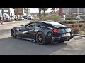 Ferrari F12 TDF with Novitec Straight Pipes Exhaust! Revs, Accelerations, Drag Racing!