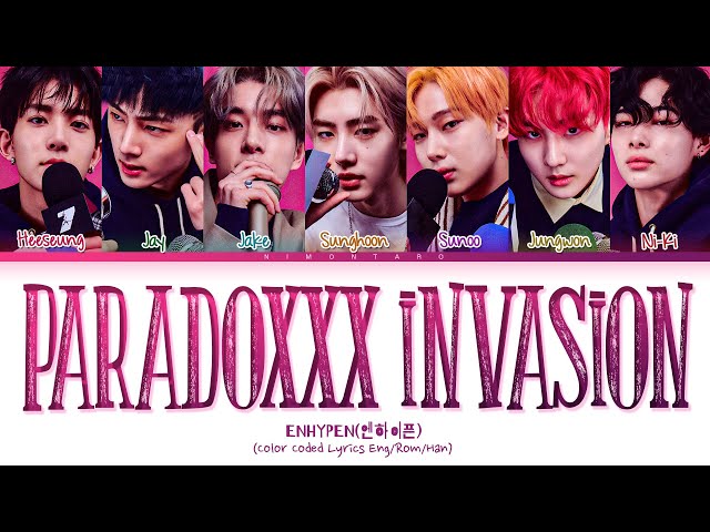 ENHYPEN (엔하이픈) - Paradoxxx Invasion Lyrics (Color Coded Lyrics) class=