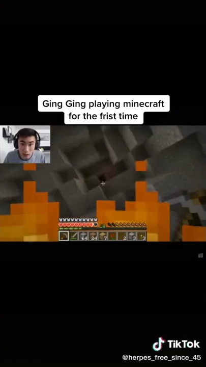 Ging ging first time playing minecraft