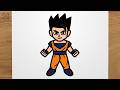 How to draw MYSTIC GOHAN (Dragon Ball Z) step by step, EASY