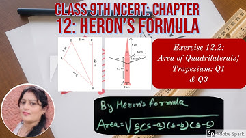 Ex. 12.2 Q 1, 3 Herons Formula Class 9 NCERT Maths CBSE CH 12 Solutions Hero