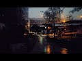 4k asmr loud thunderstorm heavy rain walk at dawn  osaka japan  ambience relax sleep work stress