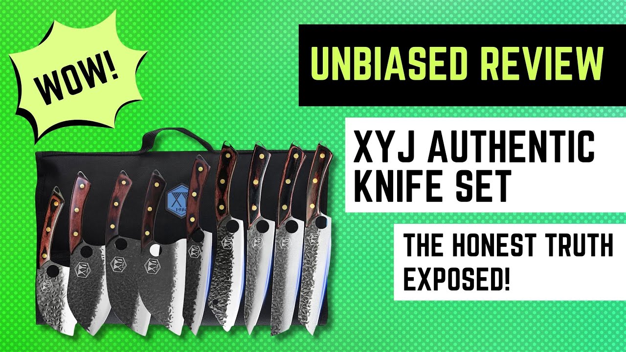 XYJ Authentic Since1986,Professional Knife Sets for Master Chefs,Kitchen Knife Set with Bag,Cover,Scissors,Culinary Chef Butcher Cleaver,Cooking