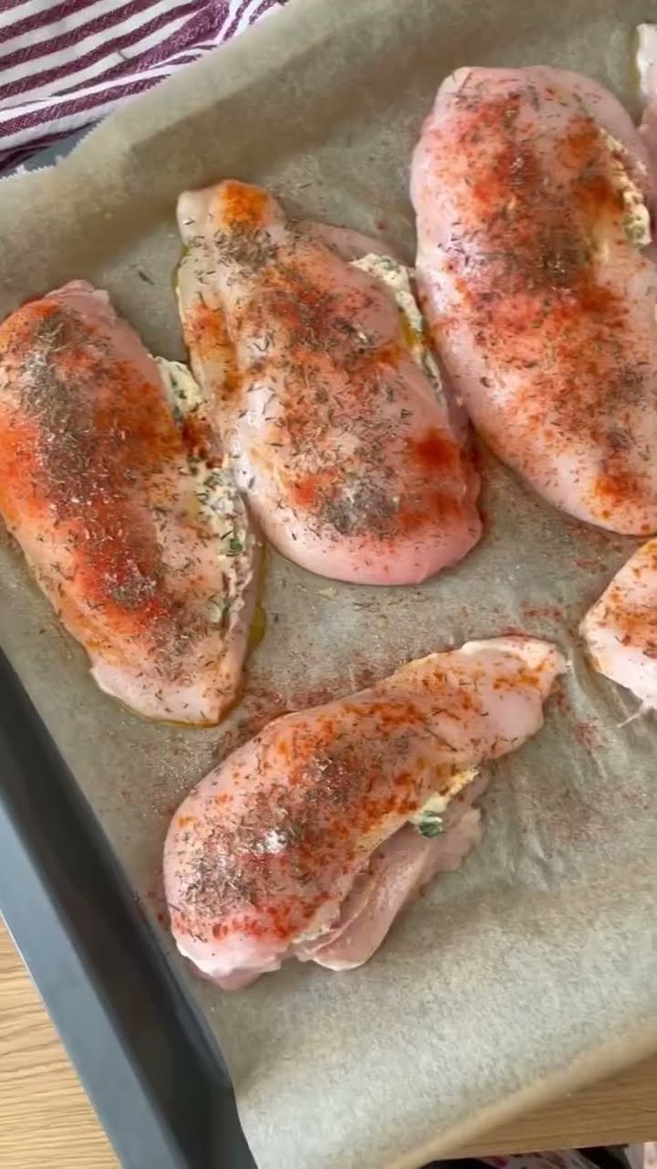 Gefülltes Hähnchenbrustfilet 😋 - YouTube