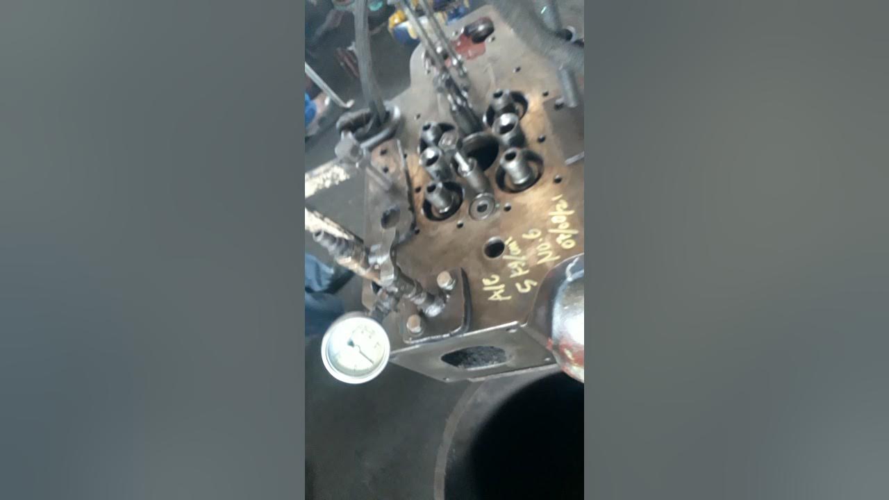 Pressure test cylinder head of engine STX MAN B&W 6L 23/30H YouTube