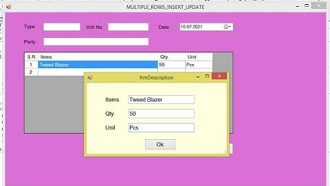 VB.net | Add Row to Datagridview From Another Form using VB.net | Amandeep Bumrah