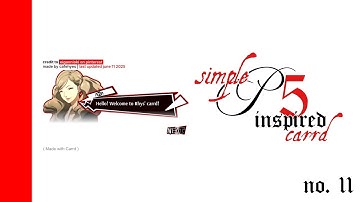 simple persona 5 inspired carrd | non pro carrd tutorial (with subtitles) - cr eigaonloki