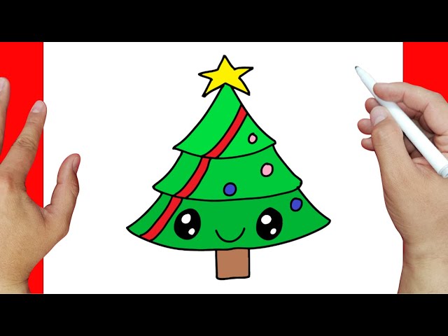 Cómo Dibujar Un Arbol De Navidad Paso A Paso 🎄🎁 Dibujos De Navidad 