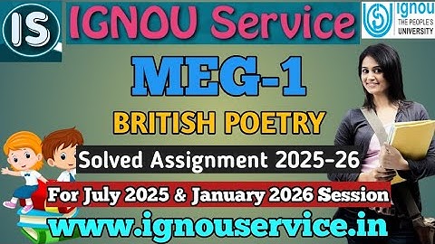 IGNOU MEG-01 Solved Assignments 2025-26 For July 2025 and January 2026 Session