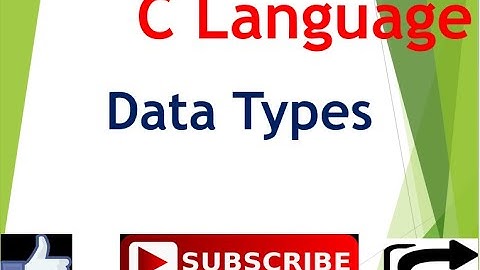 Data Types in C #Datatype  #char #int #float #double