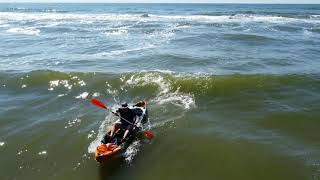 sot kayak in big waves