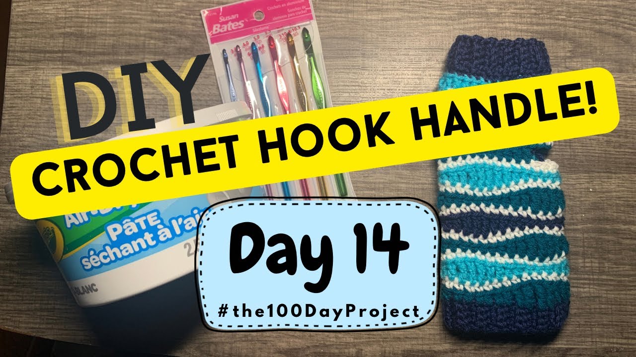 Day 14 Make a Crochet Hook Handle with me and Fingerless Gloves YouTube