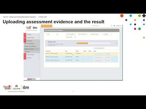 Uploading assessment documents and the result in EPA Pro