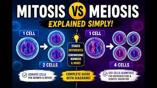 Mitosis vs Meiosis Explained | Differences, Stages & Cell Division | Biology | Rohanomics