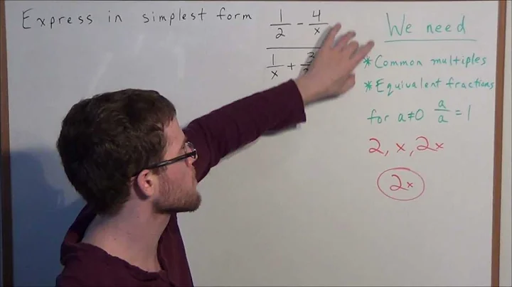 Simplifying Complex Fractions - Algebra 2