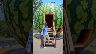 दुनिया का सबसे बड़ा तरबूज घर कैसे बना? 😱 #WatermelonHouse #AIVideo #Shorts
