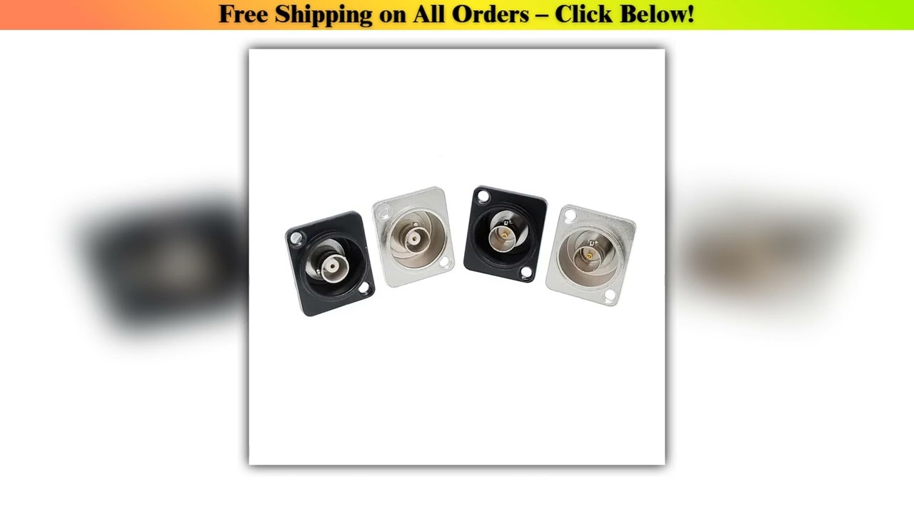 1Pc DType Double BNC Plug Connector Chassis Panel Mount Adapter Audio Monitoring Parts Female to Fe