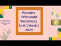 Fifth Grade Vocabulary Quiz